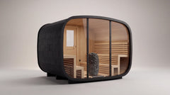 Sauna Aava mit transparenter Verglasung