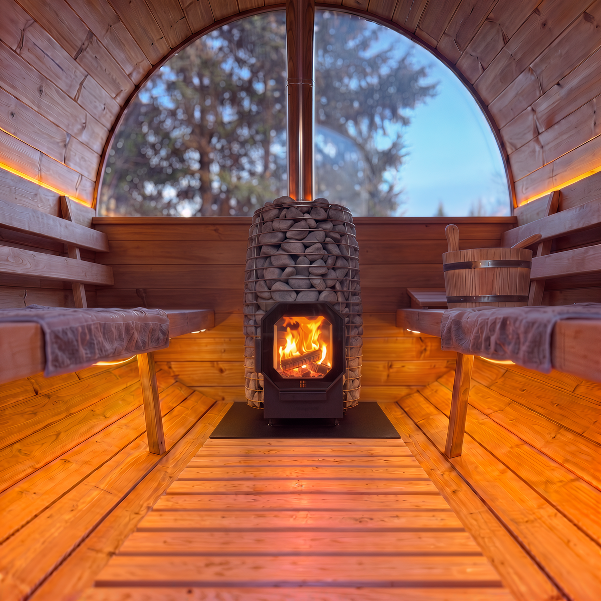 Sauna mit Holzofen kaufen – Outdoor-Sauna ohne Starkstrom