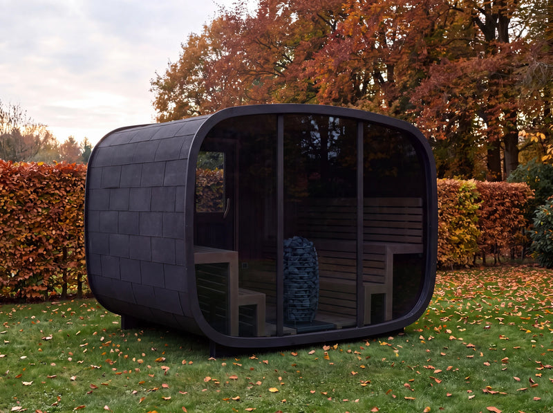 Sauna Vision mit dunkelgrauer Verglasung